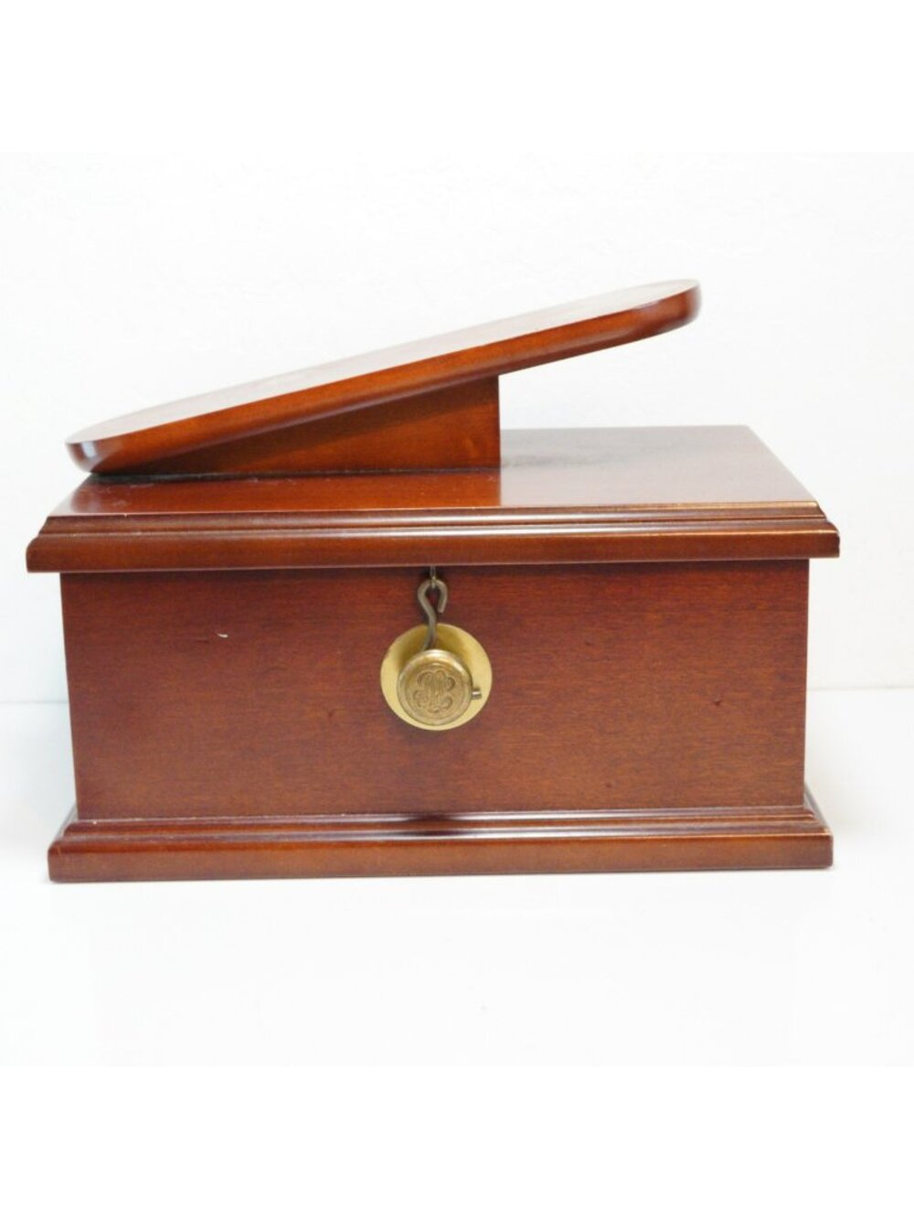 Bombay Cherry Wood Shoe Shine Polishing Box Organizer Storage 1996 Haberdasher